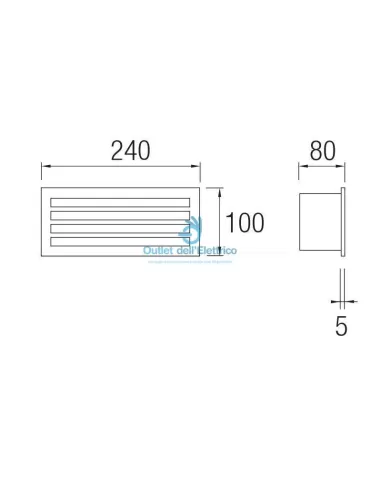 Leds C4 05-9212-Y4-T2 Hercules wall recessed light 1 x E27 max 60w